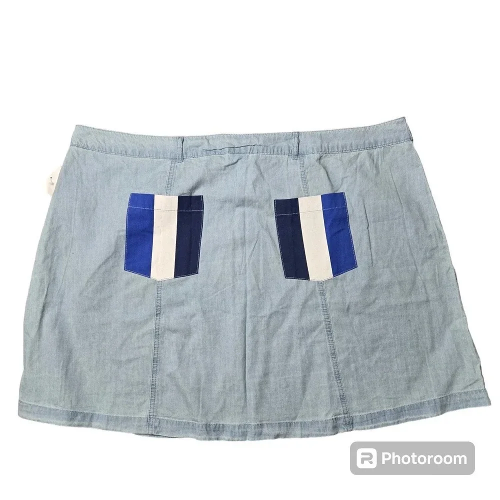 Disney Mickey & Minnie Button Front Blue‎ Skirt